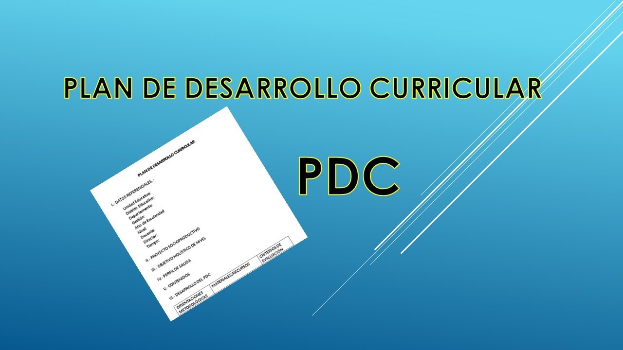 PLAN DE DESARROLLO CURRICULAR PDC 2024