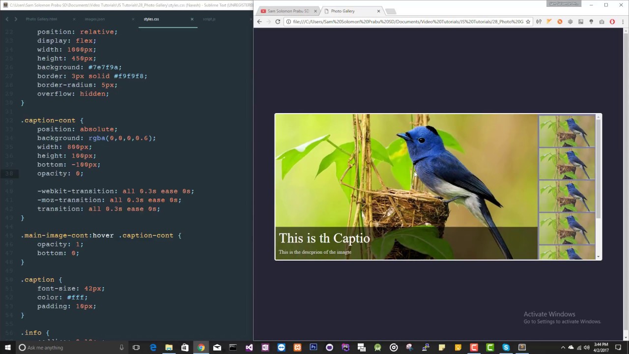 Photo Gallery  in JS - 1/2 | JavaScript Tutorials | Web Development Tutorials