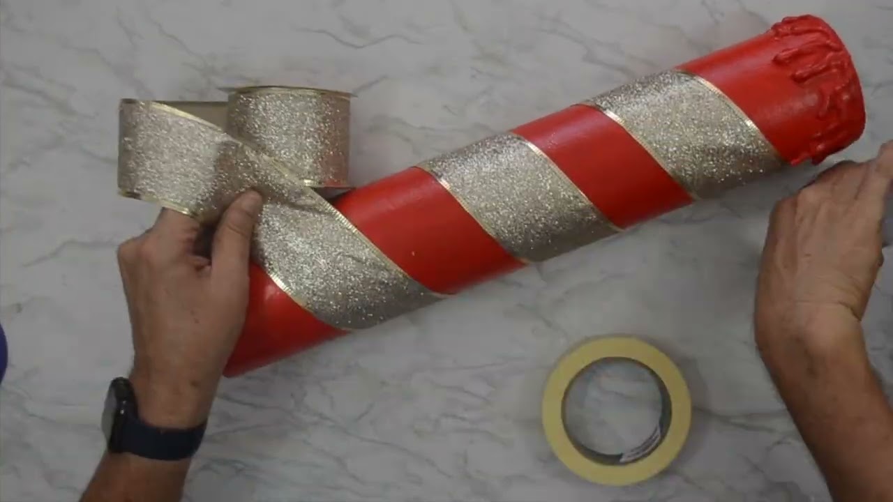 Giant Christmas candles, Ideas for Christmas, Christmas 2022, Diy, Crafts, Cardboard tubes