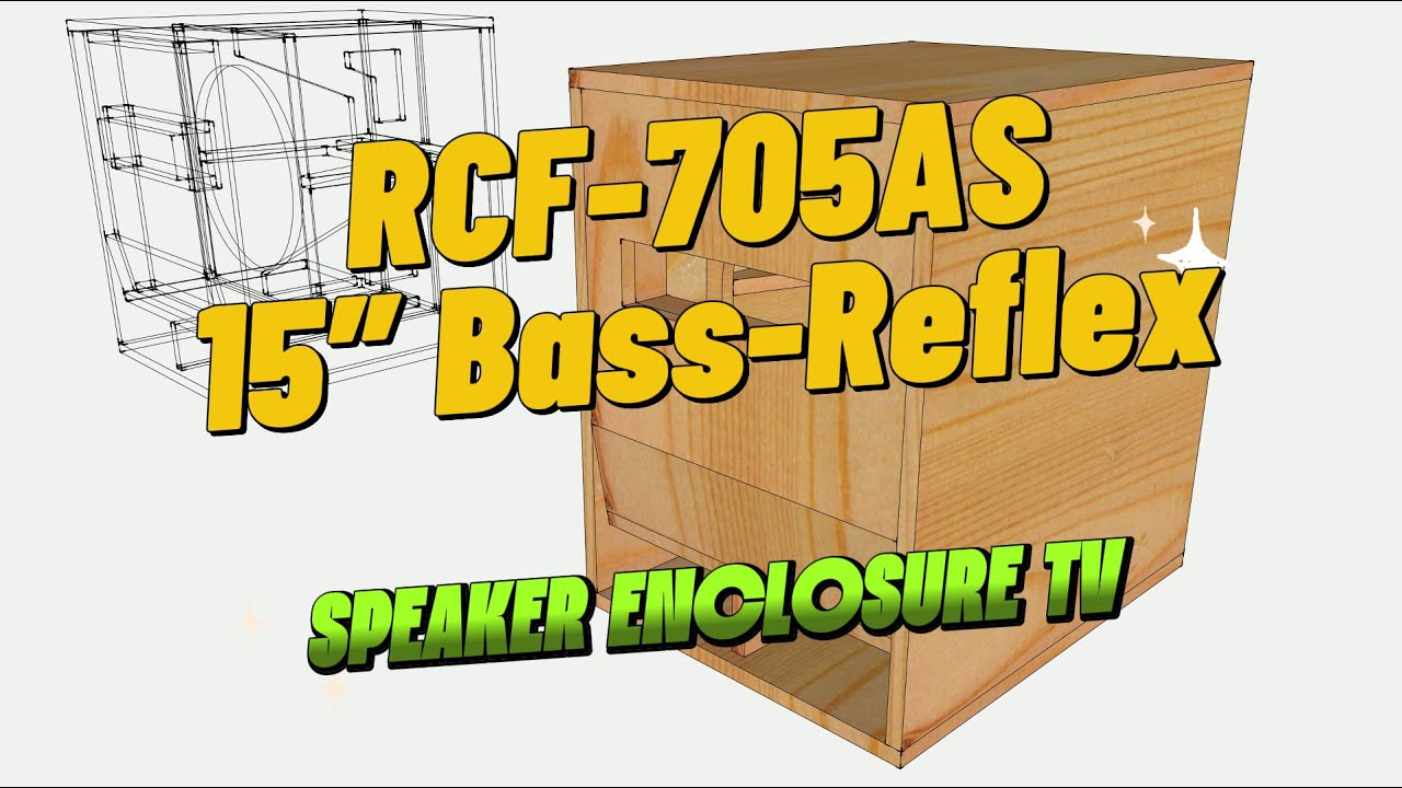 RCF-705AS Subwoofer | 15″ Bass-Reflex | 3D Modeling in SketchUp #speakerenclosuretv