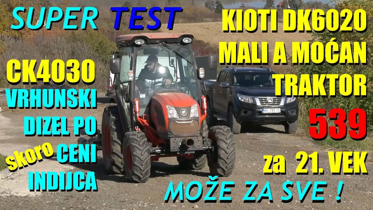 TRAKTOR ZA SVE ! CRDi - motor kao na KOLIMA - 60 KS - MALI I MOĆAN KIOTI DK6020 i dodatno CK4030 !