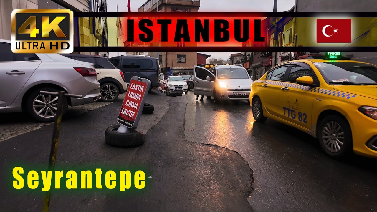 Istanbul Seyrantepe Vlog City tour in 4K without music only city sounds