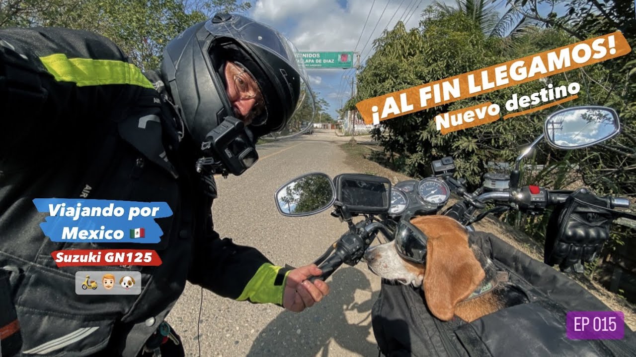 Llegamos a NUEVO destino en el VIAJE, Oaxaca |  SUZUKI GN 125 | EP015 🏍🐶👨🏻‍🦰🇲🇽