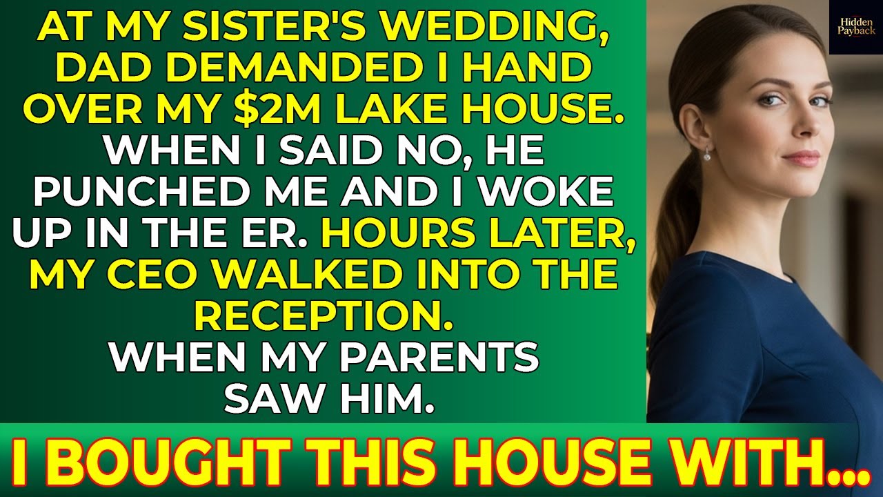 At My Sister’s Wedding, I Refused a $2M Gift—Dad’s Attack Put Me in the ER, I Chose Revenge