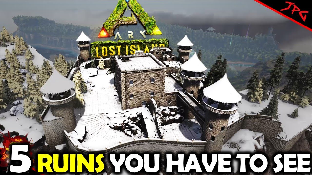 ARK LOST ISLAND CASTLES KEEPS AND TEMPLES! 5 Ruin Locations You Have to See