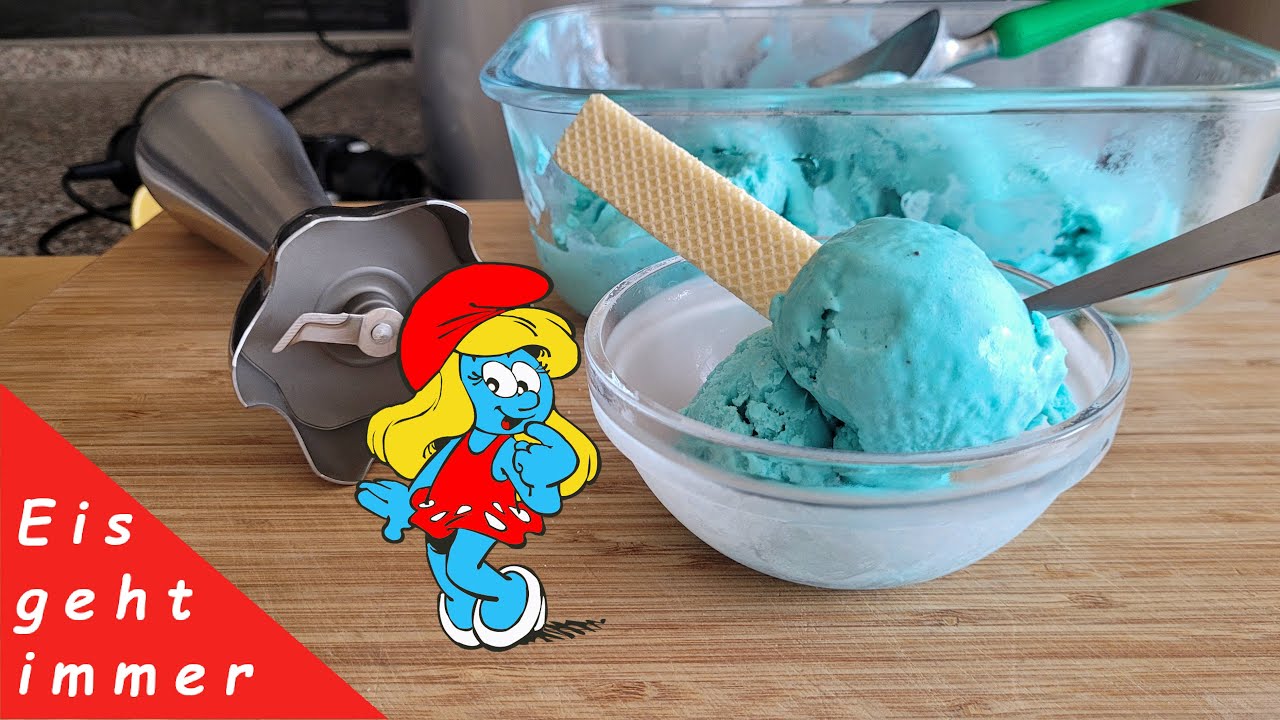 Gesundes Schlumpf Eis -  Ein Traum in Blau 👉 Schlümpfe als Eis einfach selber machen