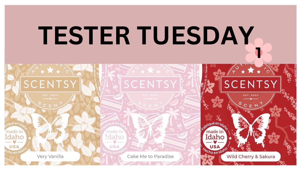 Tester Tuesday NEW SS Reviews - Very Vanilla, Cake Me to Paradise, Wild Cherry & Sakura  (Scentsy)