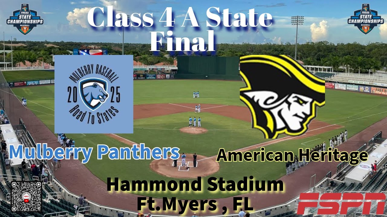 Class 7A State Final FHSAA American Heritage vs Mulberry Panthers #fspn #highschoolbaseball #fhsaa