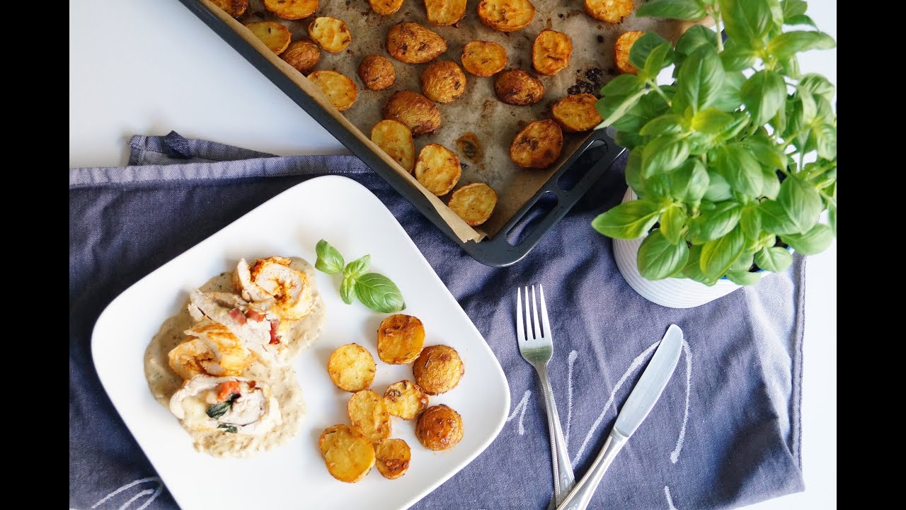 Hähnchenroulade mit Rosmarinkartoffeln - mediterran - Was koche ich heute? Rezept