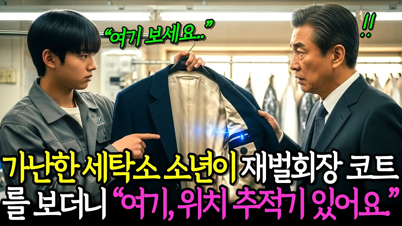 가난한 세탁소 소년이 재벌 회장 코트에서 ‘위치 추적기’를 발견하다