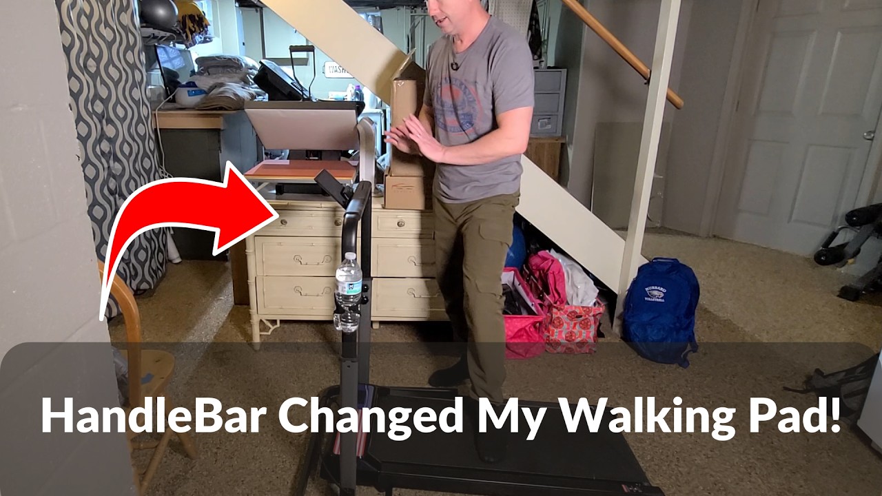 Walking Pad HandleBar Review & Testing | Adjustable Treadmill Handrail (Stability Game Changer!)
