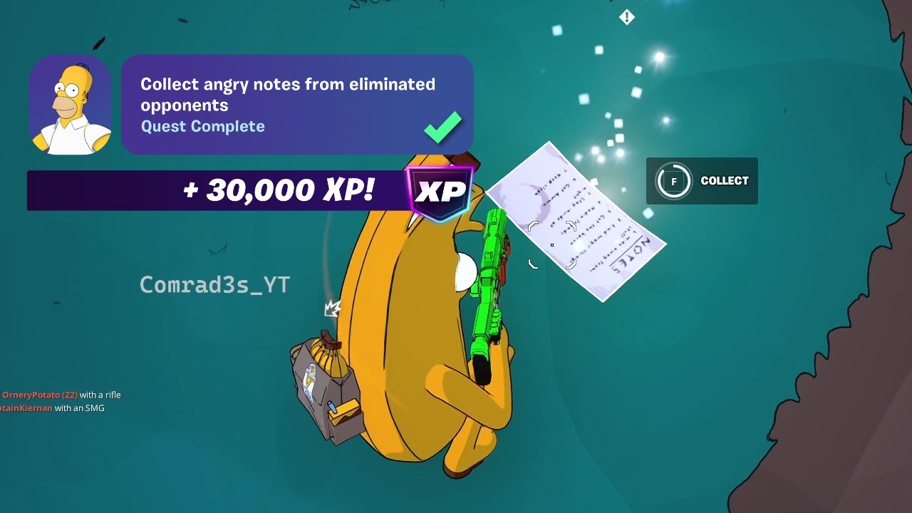 How to EASILY Collect angry notes from eliminated opponents Fortnite