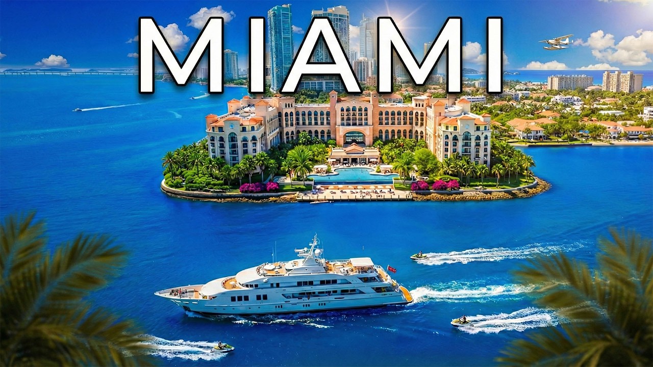 Miami 4K &ndash; VIP Luxury Yacht Cruising South Beach, Deep House Chill Music & Vibes