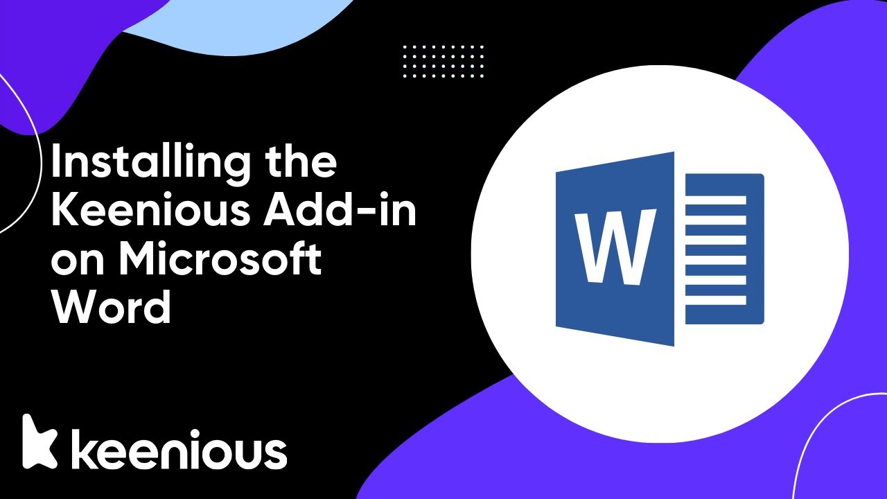 Installing the Keenious Add-in to Microsoft Word