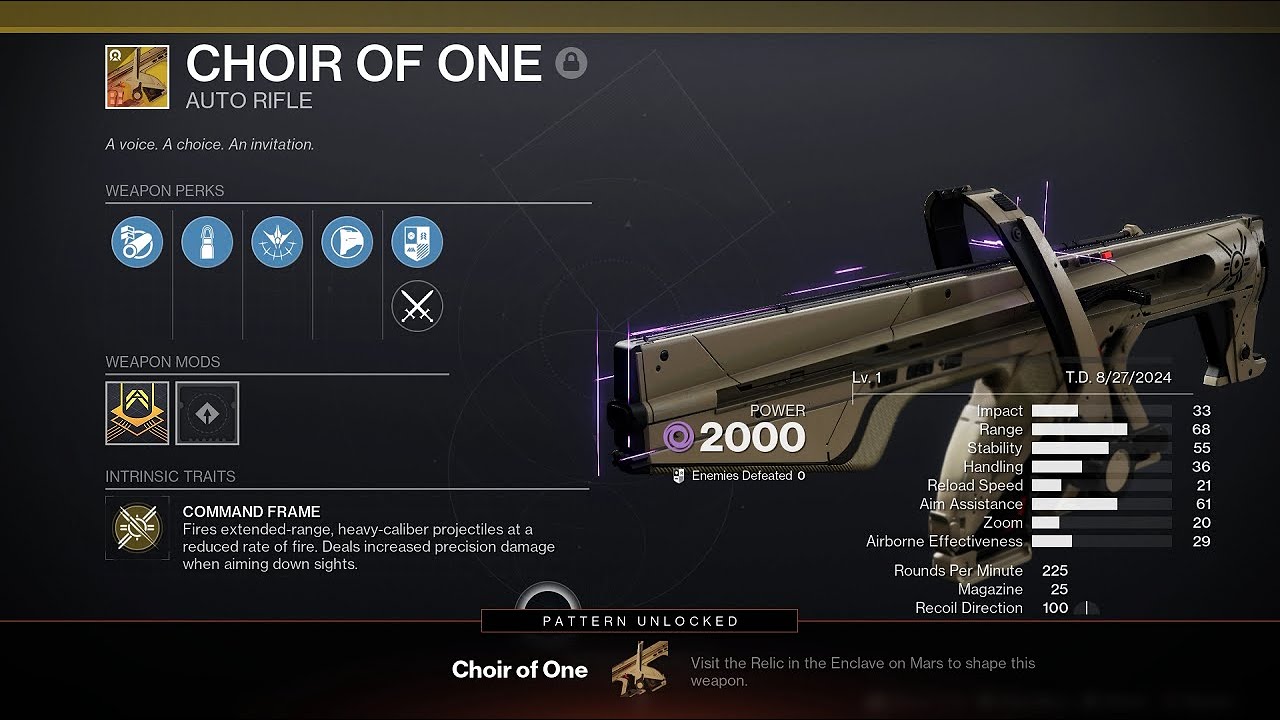Destiny 2: Echoes - NEW Encore: Overture Exotic Mission Solo Full Playthrough! (Choir of One Reward)