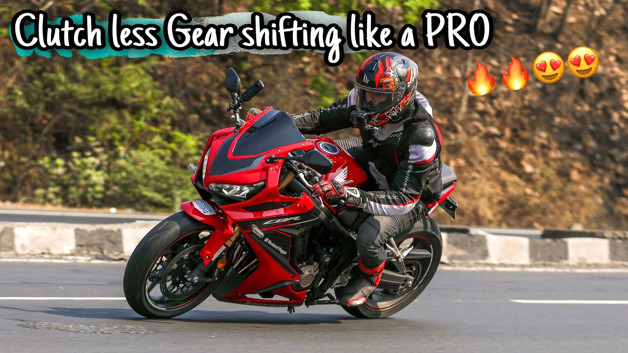 HOW TO SHIFT GEARS WITHOUT USING THE CLUTCH LIKE A PRO 🤩 HONDA CBR 650R | WEEKEND VLOGGER