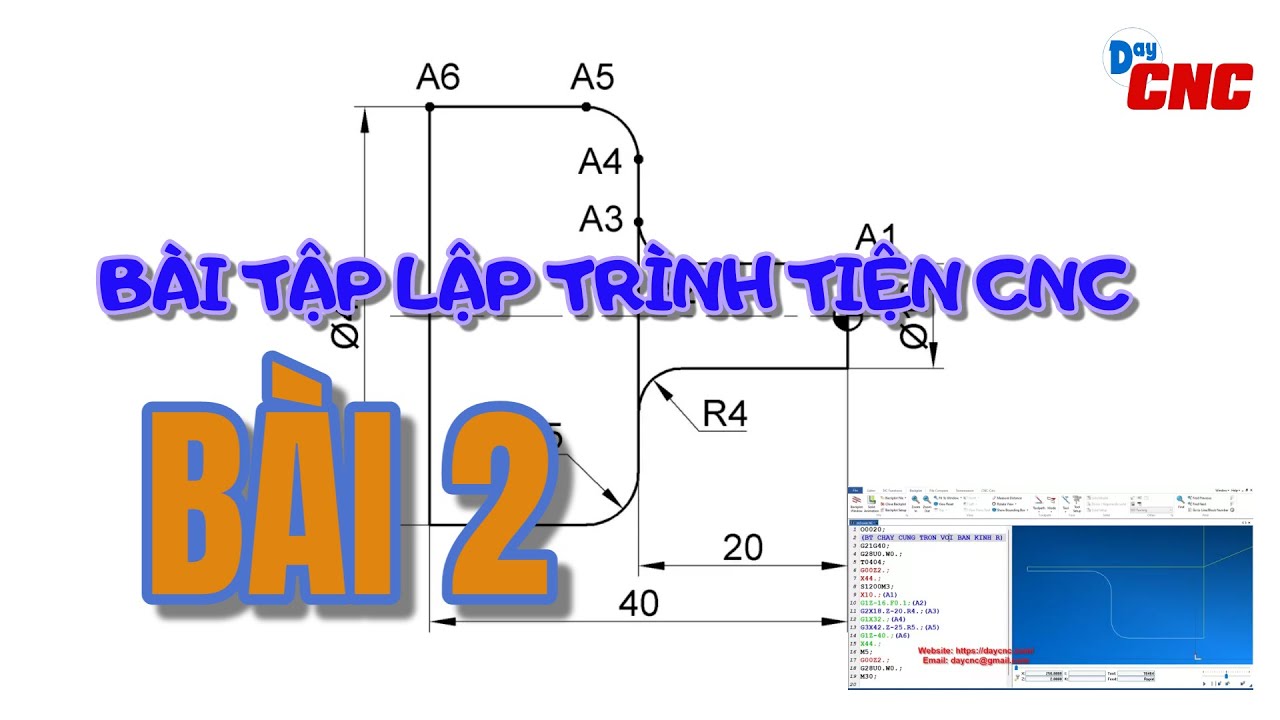 Bài tập lập trình tiện CNC - Bài 2