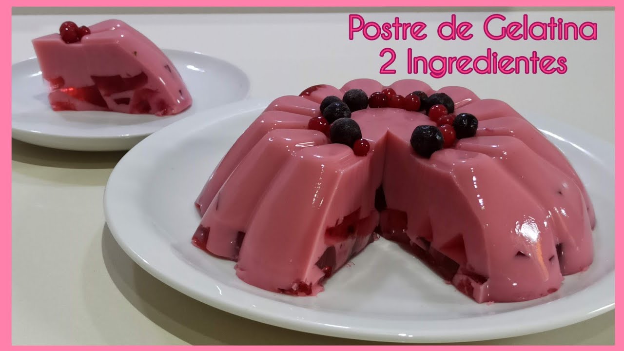 POSTRE DE GELATINA DE FRESA CON 2 INGREDIENTES, SIN AZÚCAR 🍓🍓🍓. NO ENGORDA. Fresquito y muy fácil.