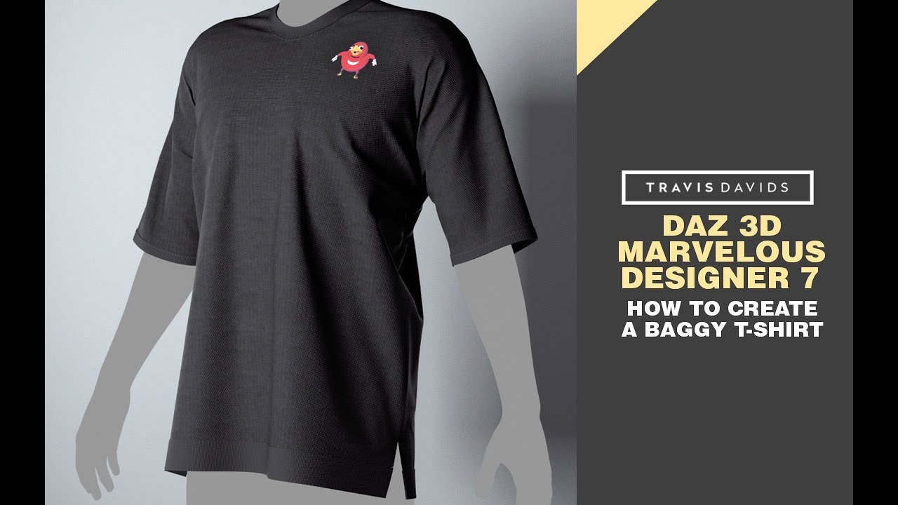 Daz 3D, Marvelous Designer 7 - How To Create A Baggy T-Shirt