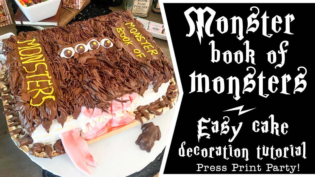 Easy Monster Book of Monsters Cake Tutorial - Make this iconic Harry Potter Cake!