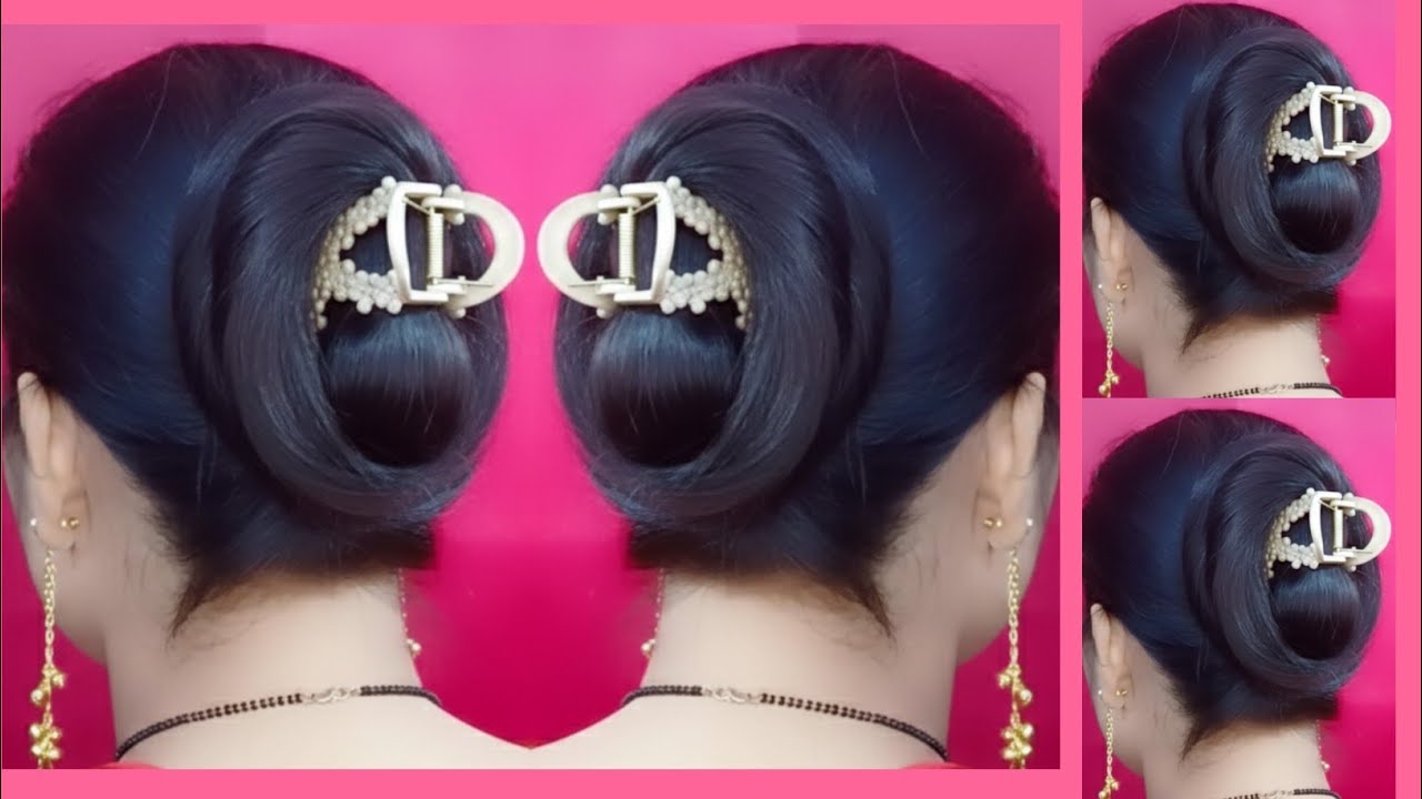 Simple & Graceful Hairstyle With Claw Clip ✨ Quick Everyday Look for Saree & Kurti _ Hair Style Girl