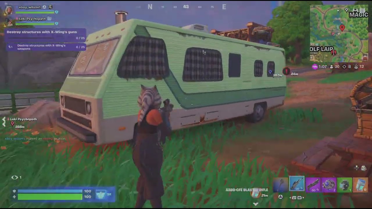 Playing Fortnite x Star Wars with my friend Loki