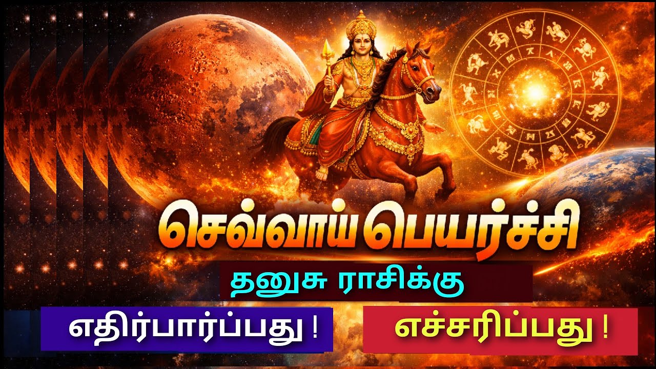 செவ்வாய் பெயர்ச்சி 2026 தனுசு ராசி பலன் | thanusu rasi chevvai peyarchi 2026 sevvai peyarchi palan