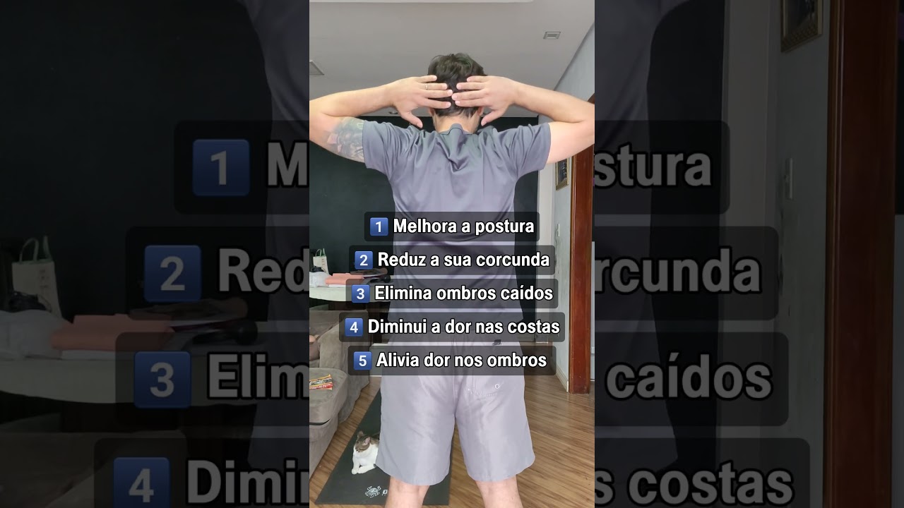 Para melhorar a Postura, ombros e costas. #exercicio #postura