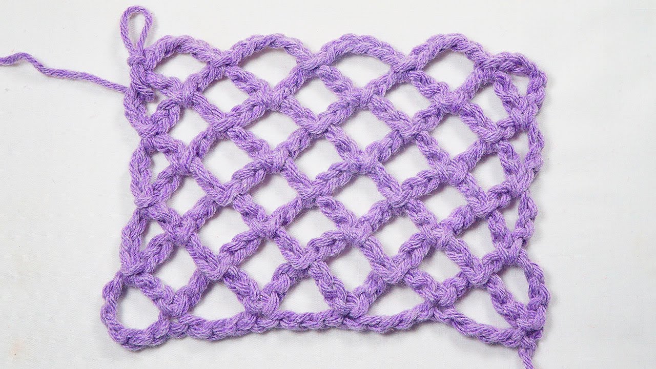 🌈Como Tejer Punto Malla o Red, Calado (Crochet ganchillo) PASO A PASO Y FACIL😊