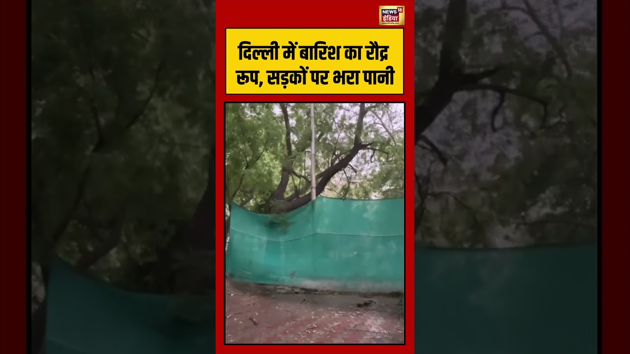 Delhi में Barish का रौद्र रूप, सड़कों पर भरा पानी | #viralvideo #viralnews #shorts