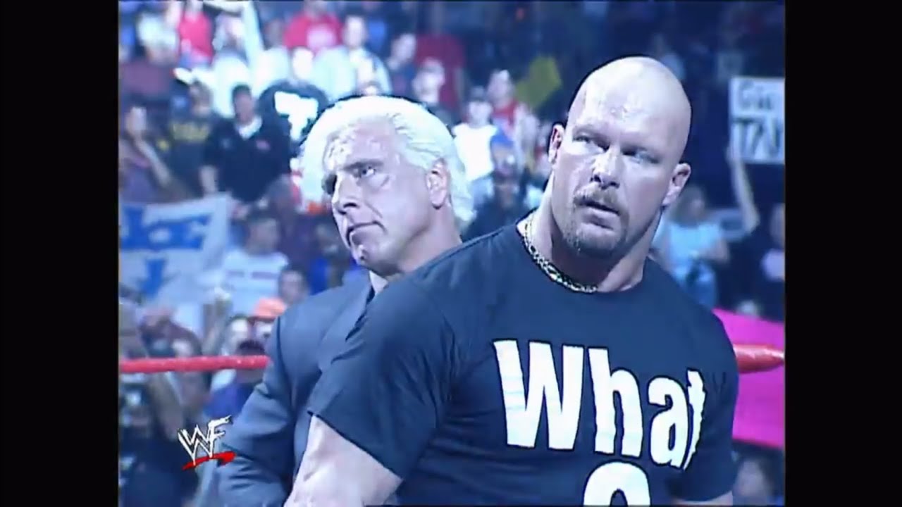 Ric Flair Fines Stone Cold Steve Austin (1/2) WWE Raw 4/15/02 