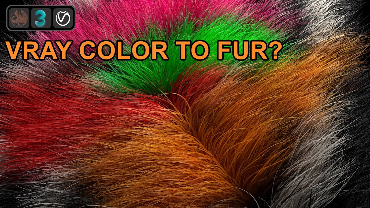Learn How to Apply Color to Fur or Hair using Ornatrix/3ds Max/Vray