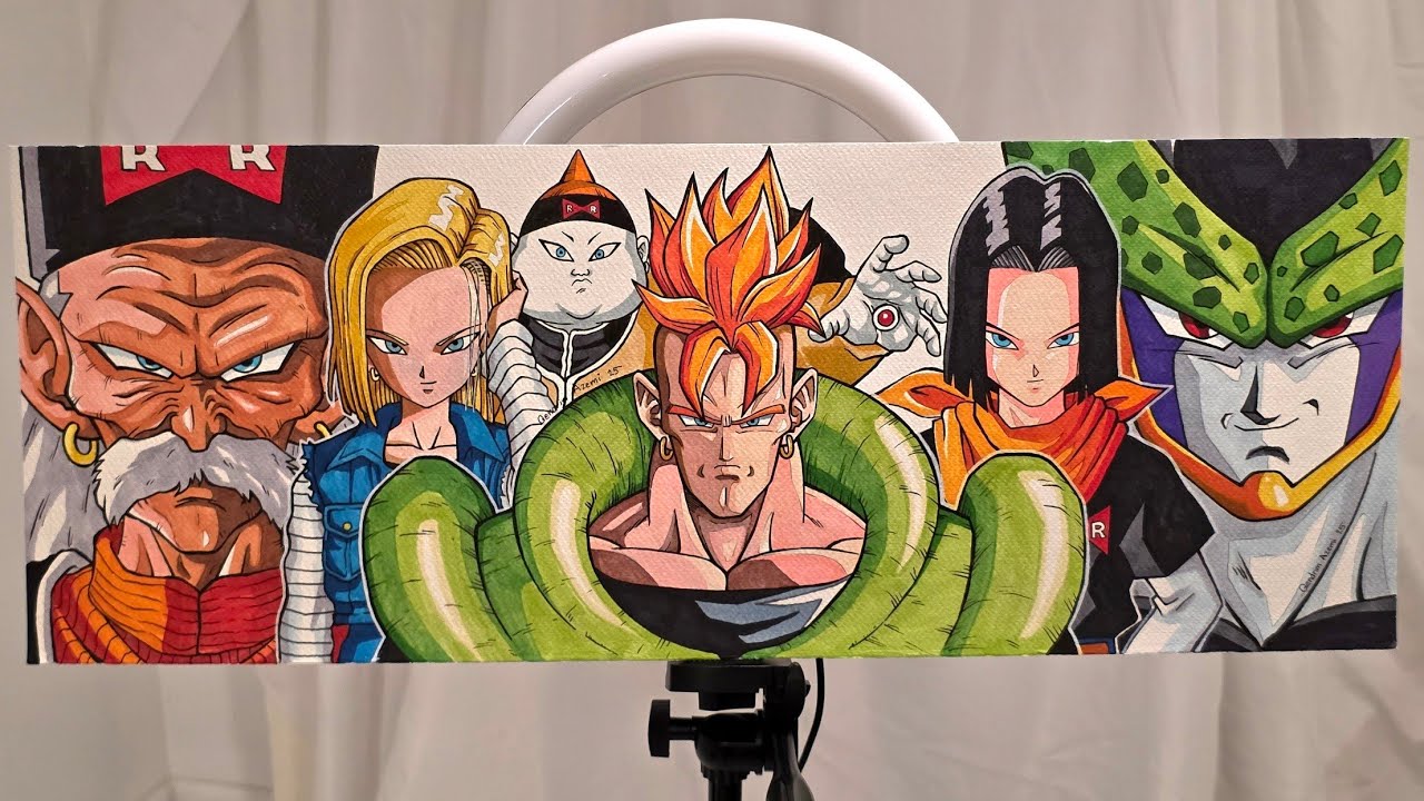 Android Saga - DragonBall Z  ●|| Drawing all Android's + Perfect CELL ||●