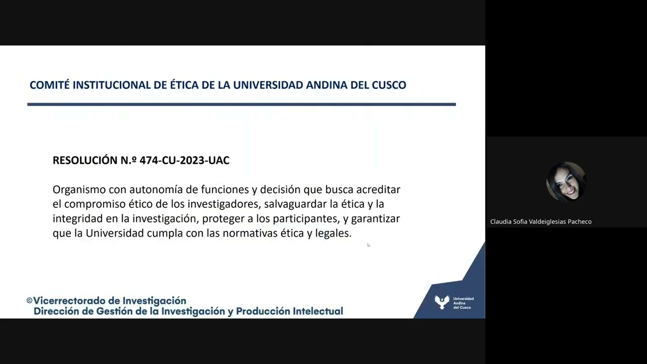 CAPACITACIÓN INTEGRIDAD CIENTÍFICA Y COMITÉ DE ÉTICA