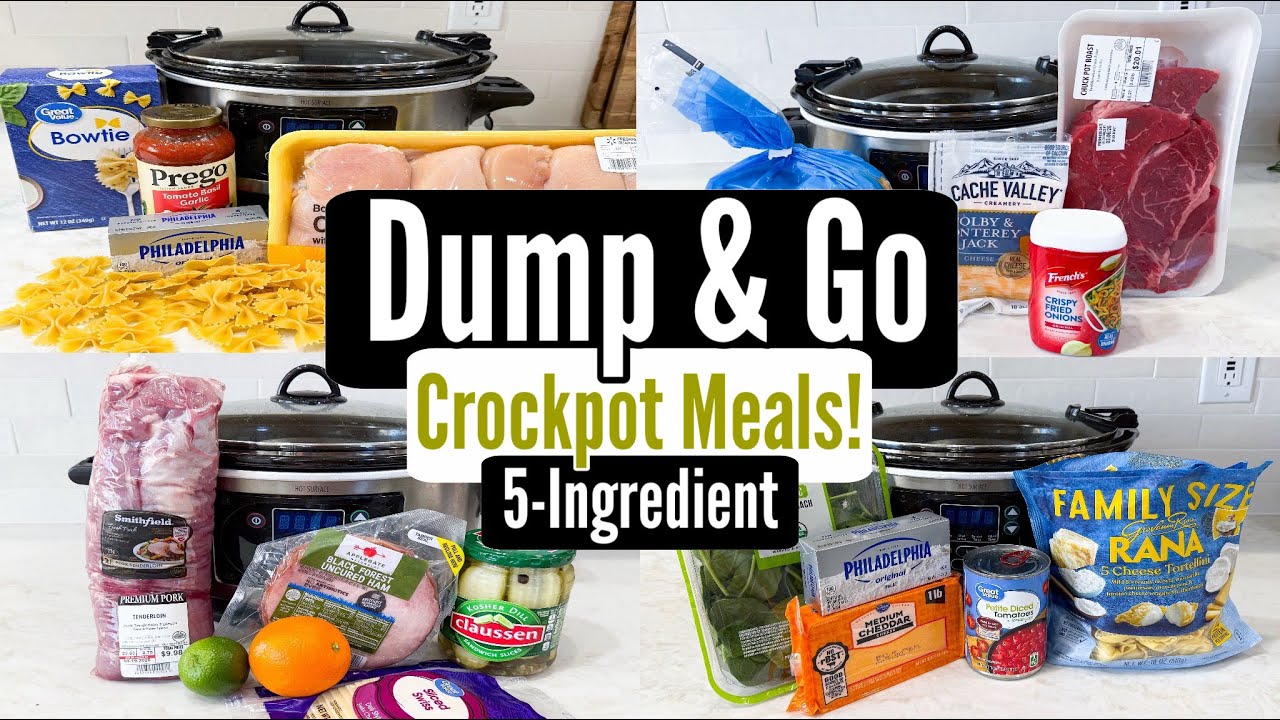 6 RIDICULOUSLY EASY Crockpot Dinners (Only 5 Ingredients!)