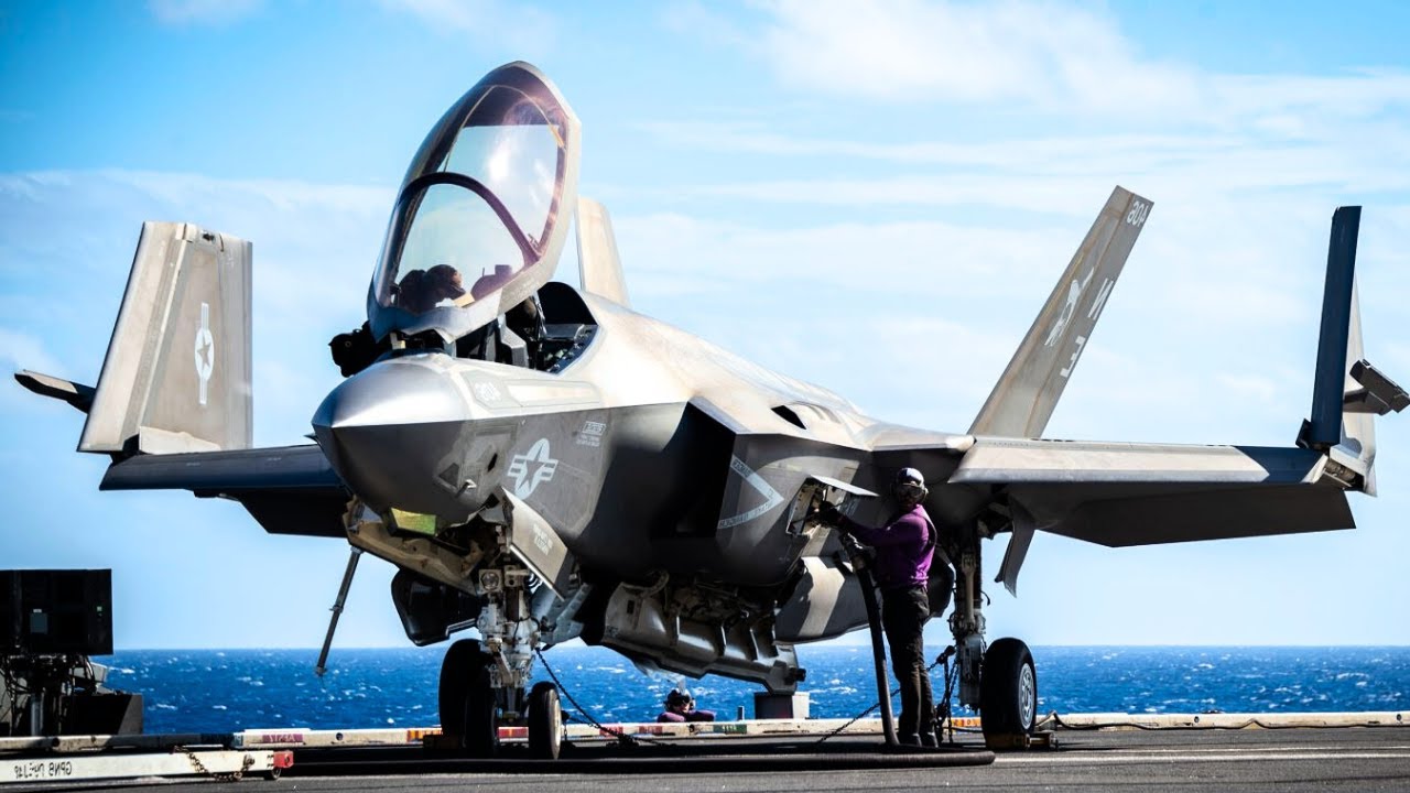 FINALLY&hellip; !!! F-35C Lightning-II Fighter Jets use the AGM-158C LRASM Anti-Ship Cruise Missile.
