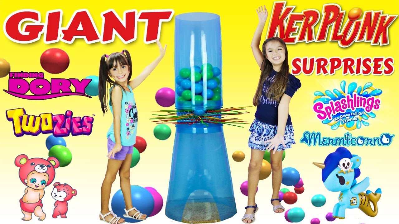 GIANT KerPlunk Family Fun Games for Kids - Disney Finding Dory, Twozies, Splashlings,Tokidoki