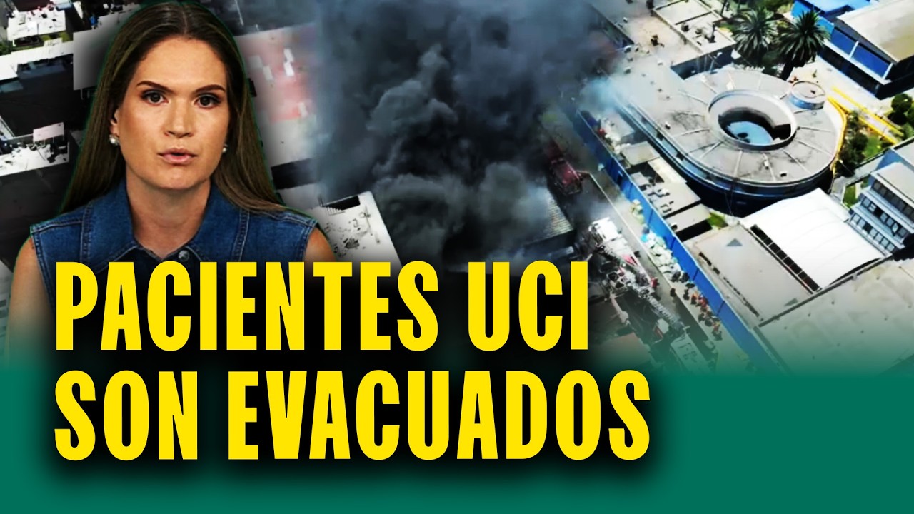 Gran incendio frente a hospital causa p&aacute;nico: Evac&uacute;an pacientes de UCI y suspenden citas m&eacute;dicas