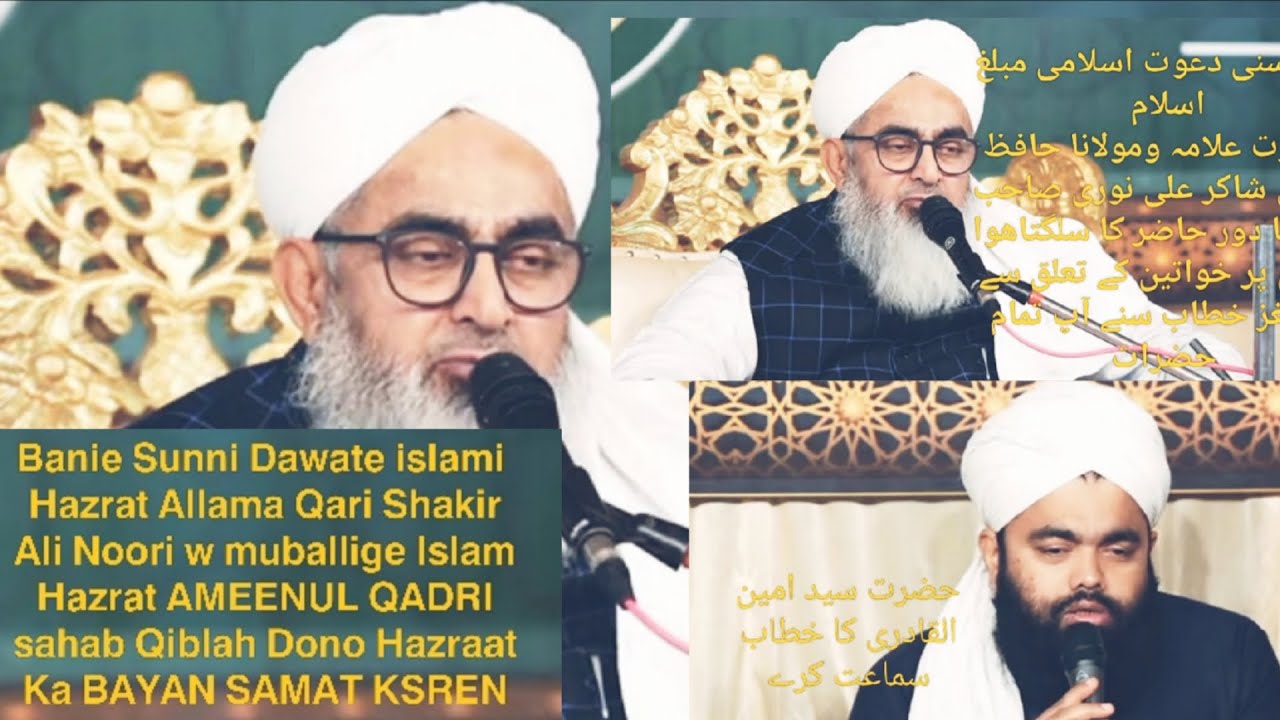 حضرت علامہ شاکر علی نوری صاحب  وحضرت سید امین القادری کا بیان 