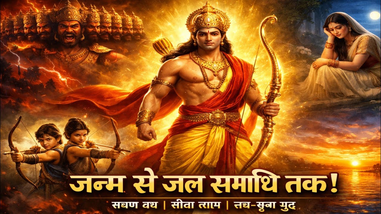“श्री राम की सम्पूर्ण गाथा 🙏 जन्म से जल समाधि तक | रावण वध, सीता त्याग और लव-कुश युद्ध | Ramayan