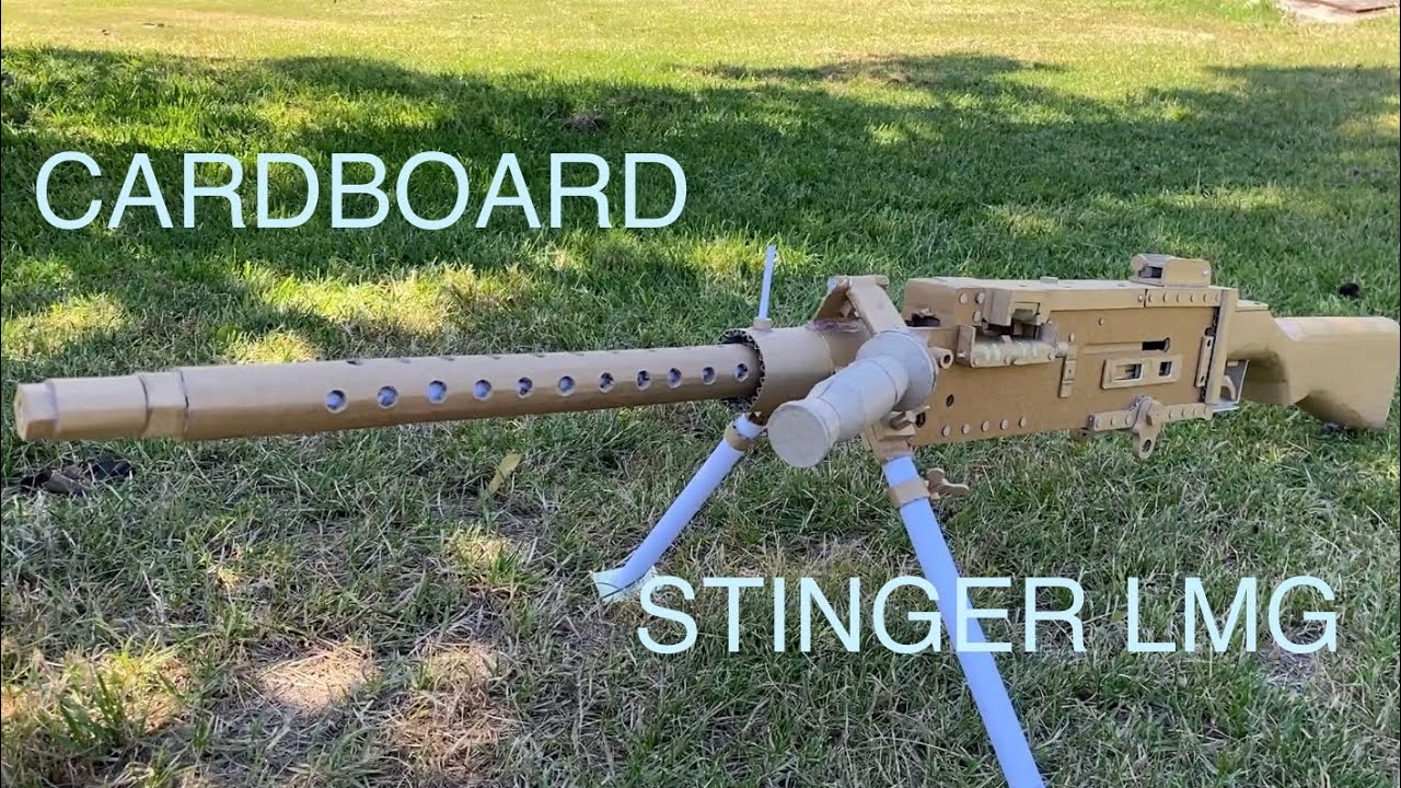 🇺🇸 CARDBOARD M1919 Browning STINGER LMG *working parts*