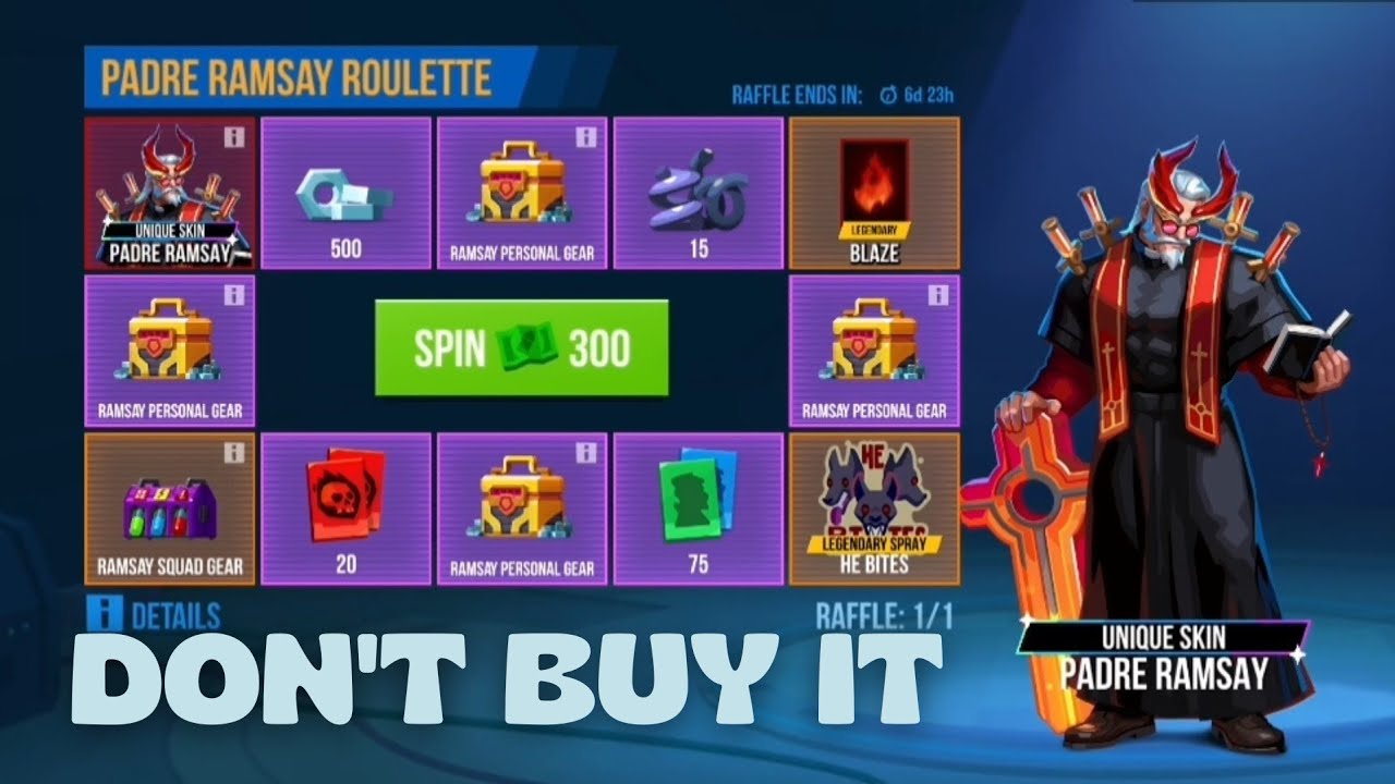Don't buy this offer!!! Unique Padre Ramsay skin Bullet Echo #bulletecho 