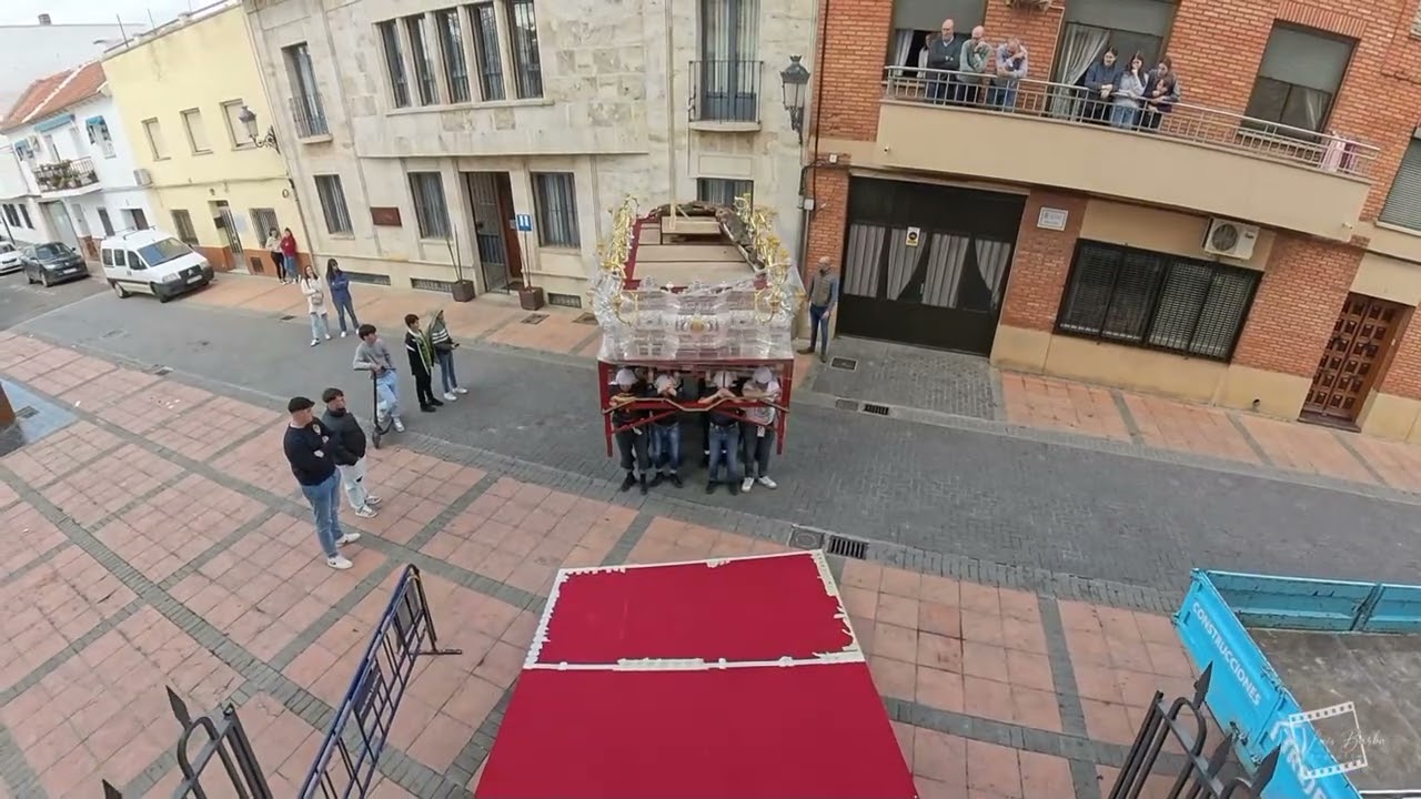 Hermandad Nazareno Miguelturra Ensayo entrada ermita Santísimo Cristo de la Misericordia.