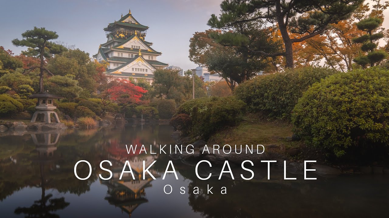 Walk with me at the Osaka Castle in Osaka | Japan Relaxing Walk 4k