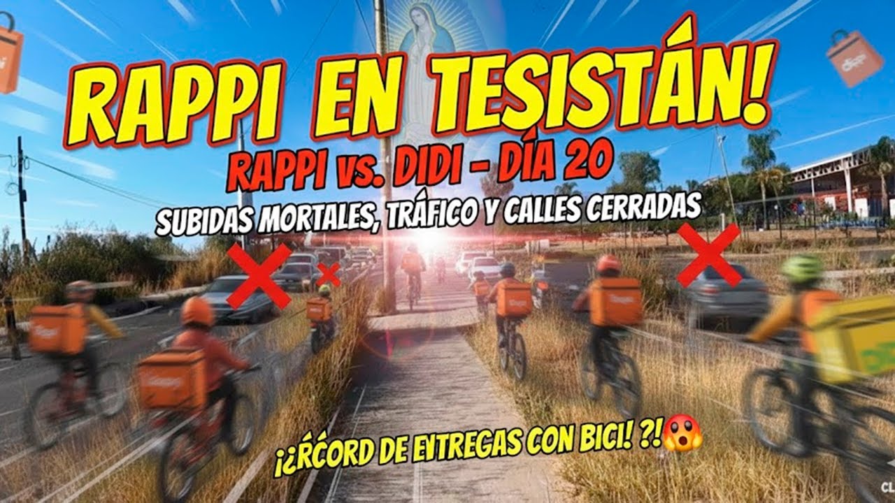 Dia 20 ¡EL DÍA MÁS LOCO! 😱 Subidas, Tráfico y Calles Cerradas en Tesistán (Didi vs Rappi)