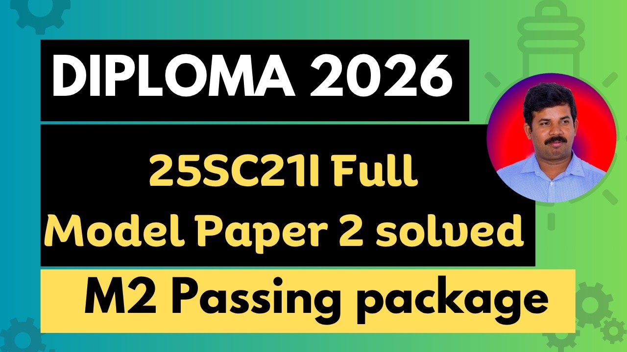 04 | 🔥 Karnataka Diploma M2 Model Paper 2 Solved Fully | Passing Package 2026 | By Ravi R Nandi