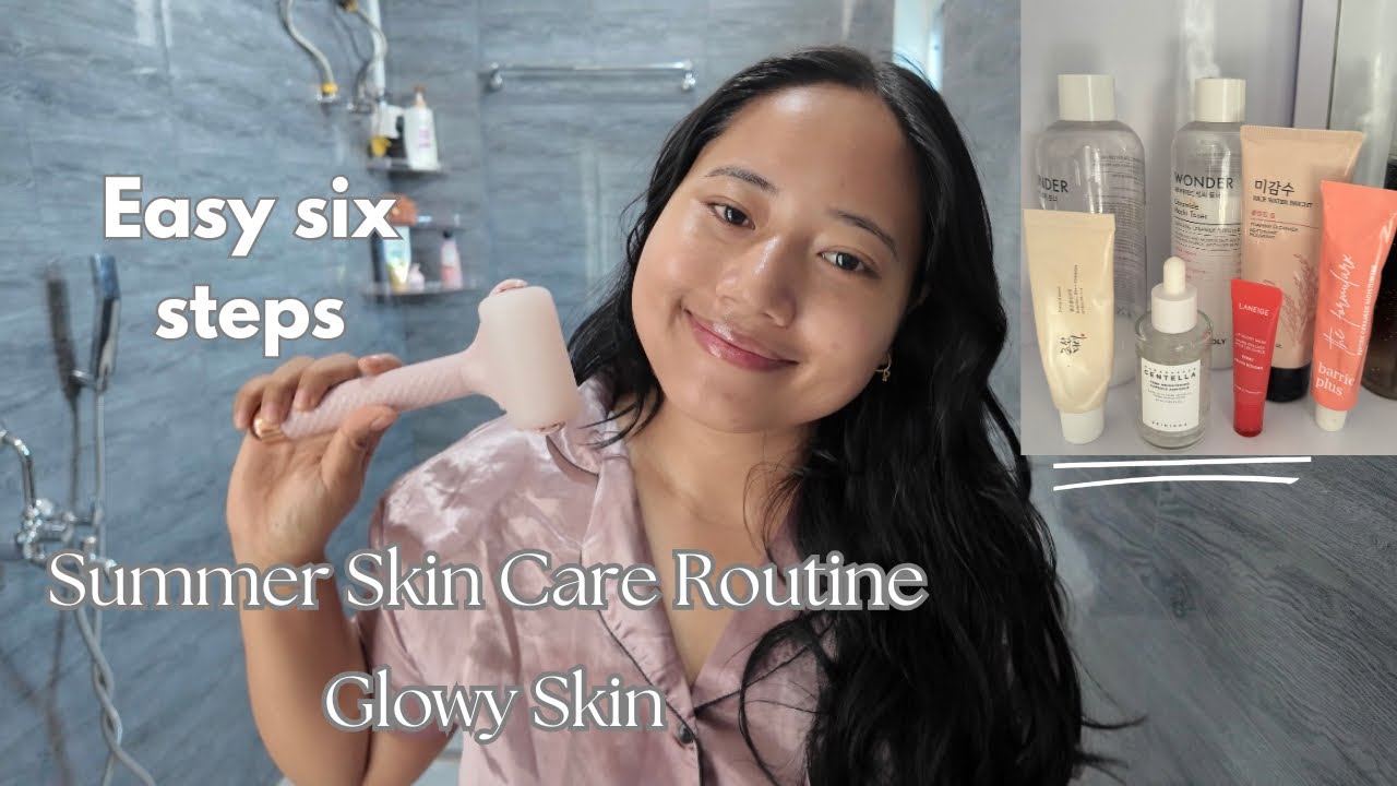 Summer Skin care Routine | Glowy Skin | Korean glass Skin | Korean products | Ice Roller