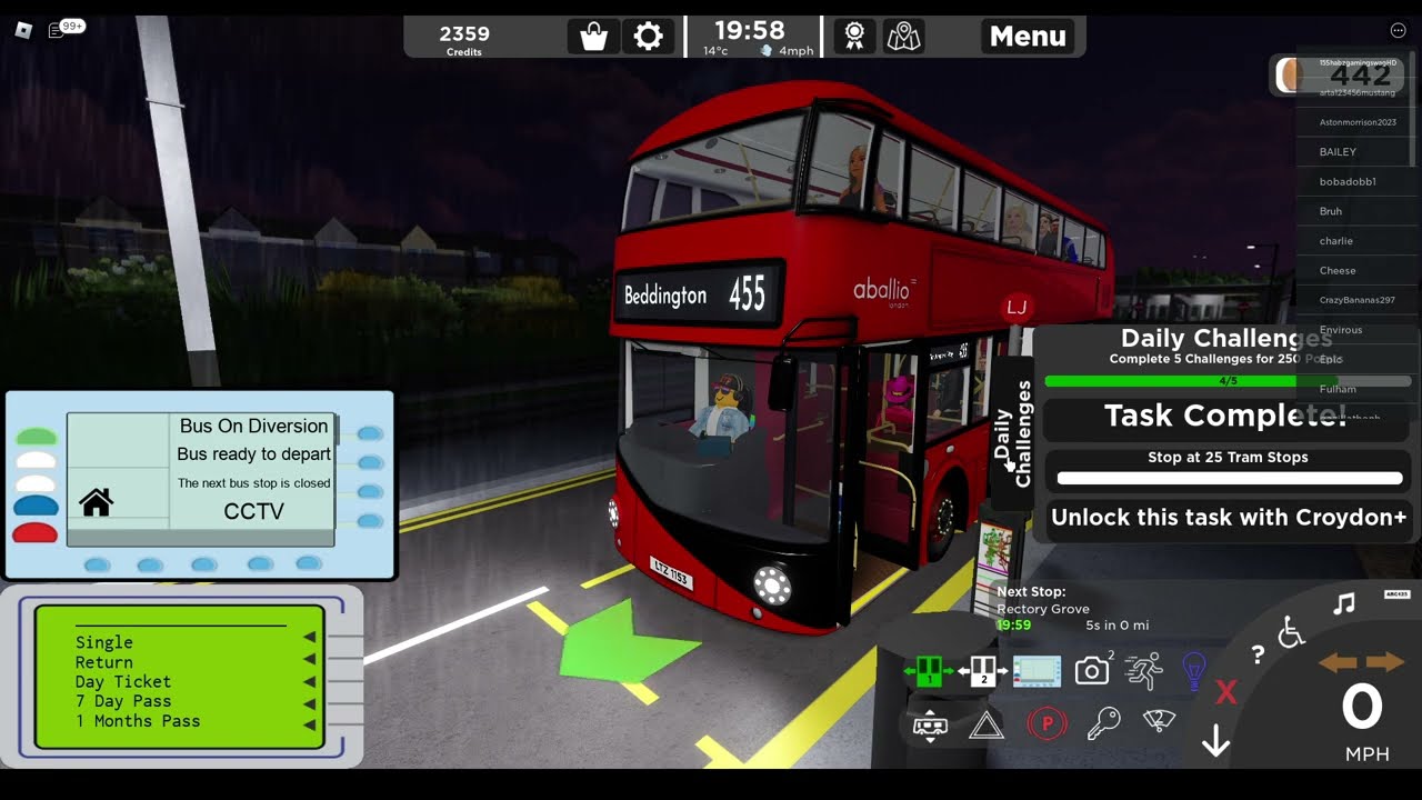 Roblox Croydon Game Bus Route 455 (Croydon Town Centre - Beddington Via BD Farm) The NB4L - Aballio!