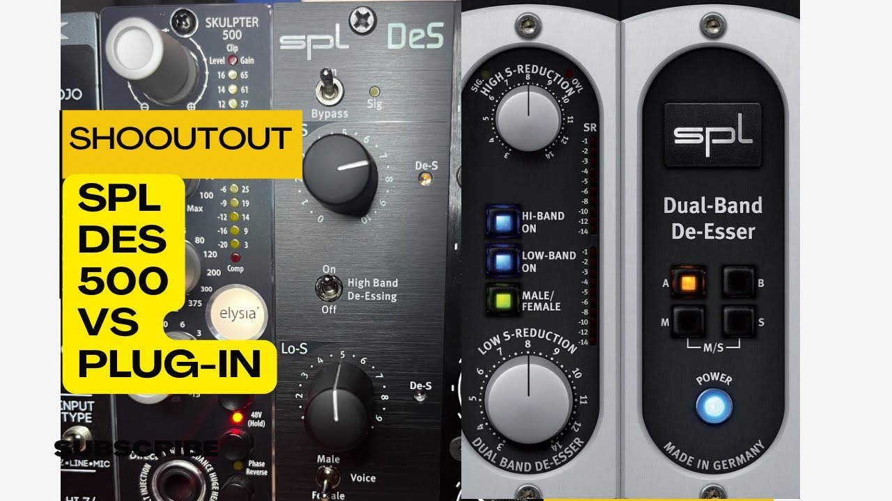 SPL DeS 500 Hardware vs SPL Dual Band De Esser Plug In