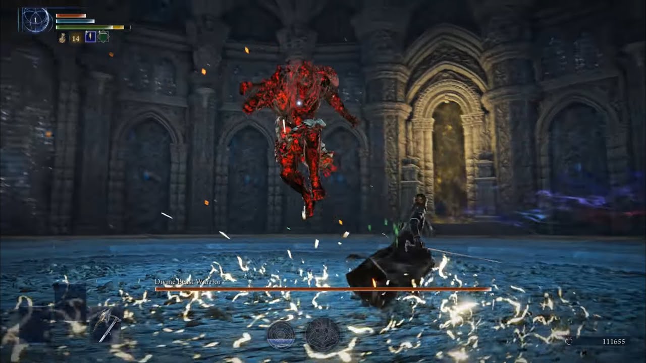 Depth 5 Red Divine Beast Warrior (Level 1/Scholar/Hitless) - Elden Ring Nightreign